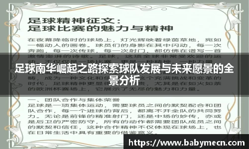 足球南华崛起之路探索球队发展与未来愿景的全景分析
